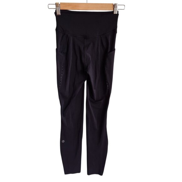 Lululemon Pants Women's 2 Black Fast Free High Rise Tight 25" Updated Pockets - Picture 7 of 12